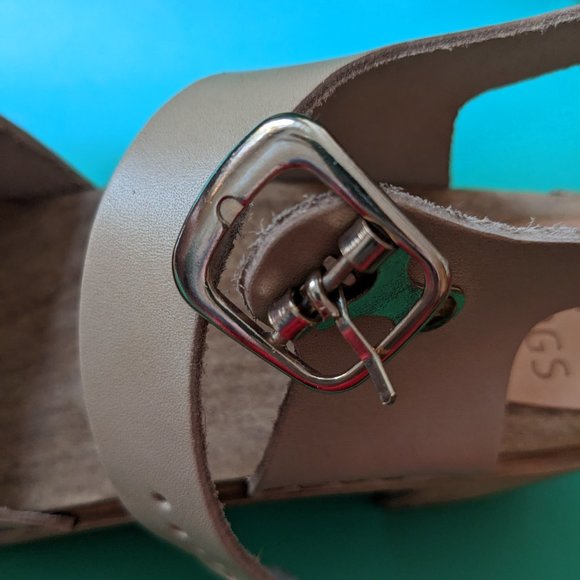 Kit + Clogs Studio aaliyah leather shoes stone mid heel size 40 (EU) - Picture 2 of 8